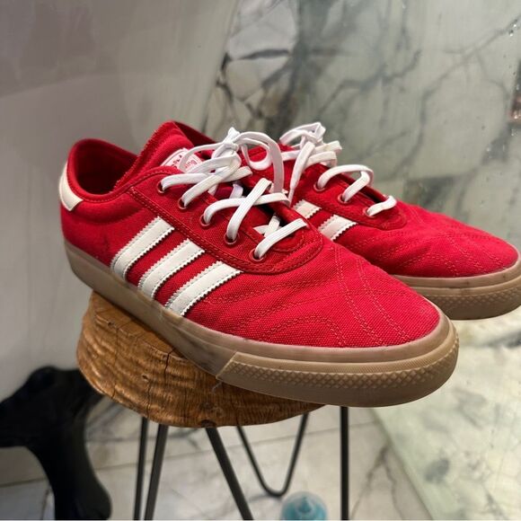 Adidas Sambarose Men’s Gum Sole Red Canvas Sneakers US 10.5 Retro Platform - Picture 2 of 10